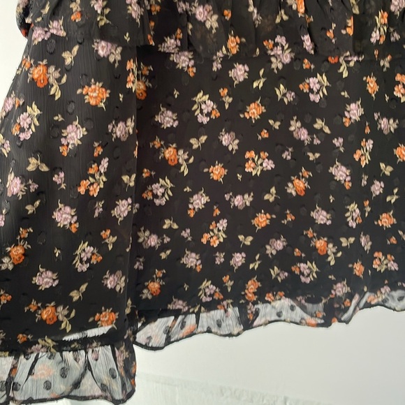 The General Good Black Ruffled V-Neck Floral Sundress Small - Picture 11 of 15